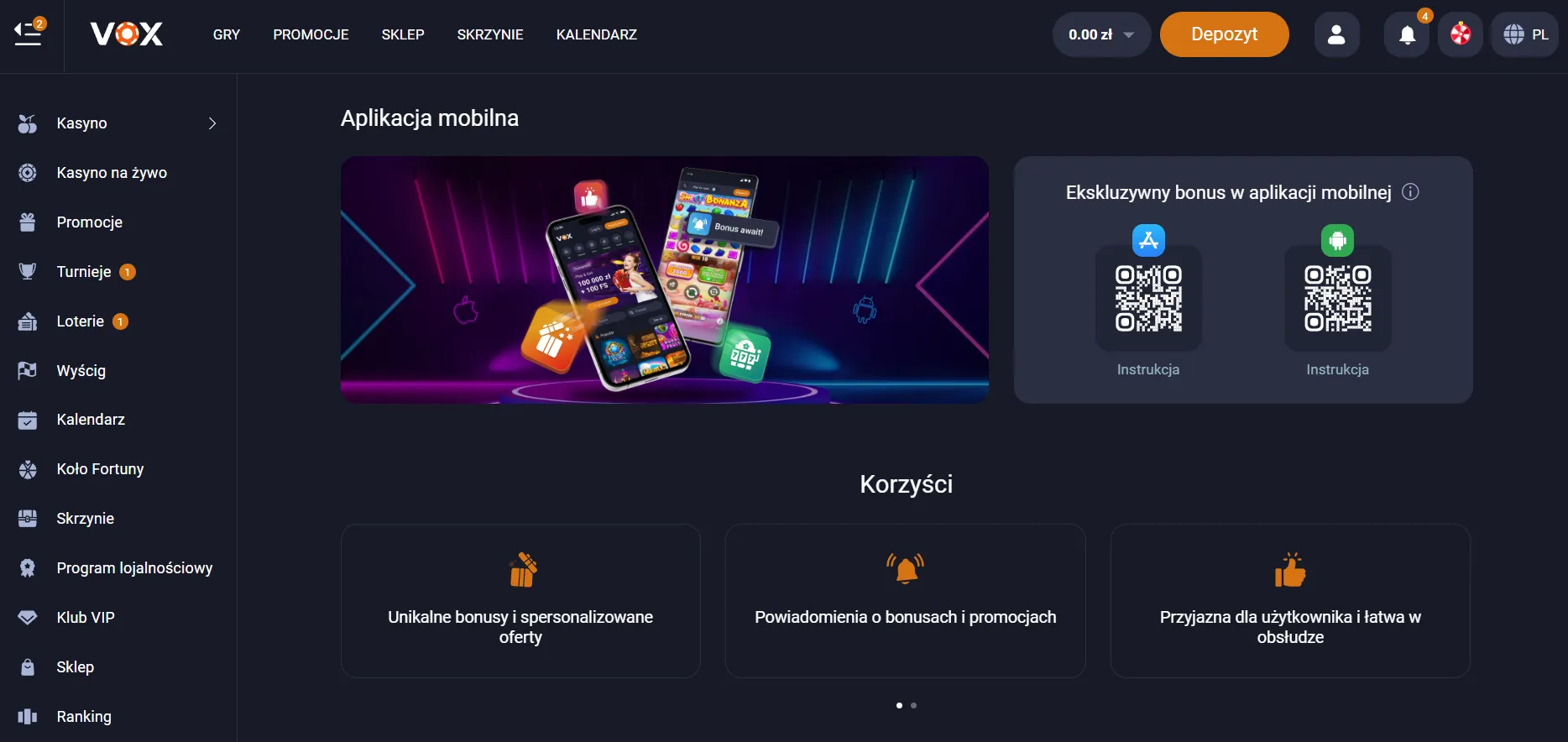 Vox Casino APK aplikacja: instrukcja instalacji na system Android