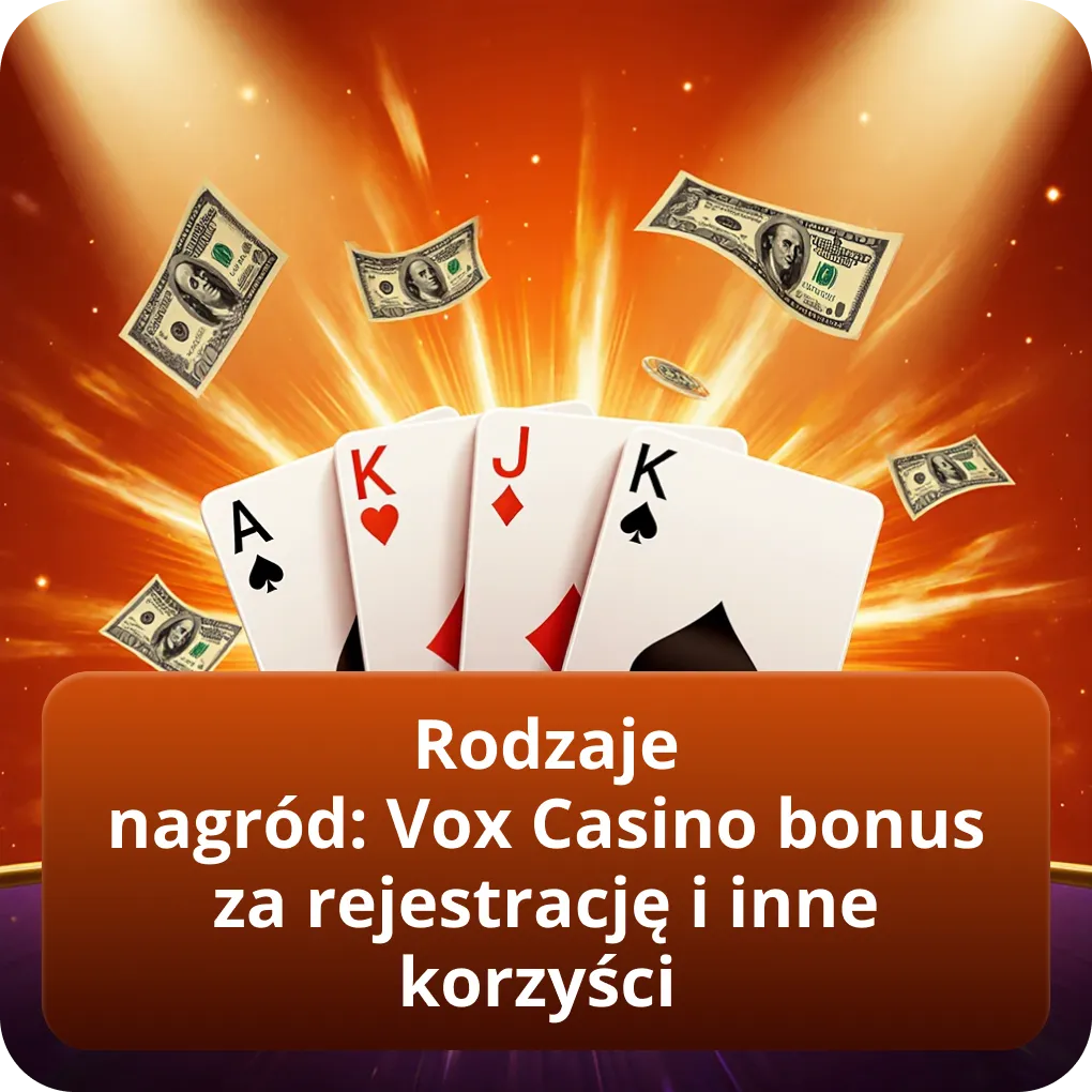 Rodzaje nagród: Vox Casino bonus za rejestrację i inne korzyści