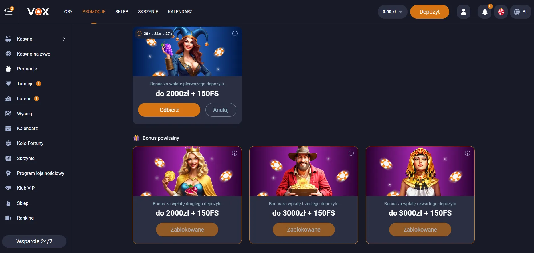 Vox Casino bonus: regularne promocje dla stałych użytkowników